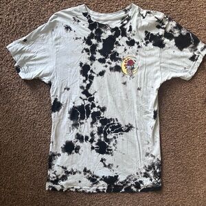 Last Call Co. Light Blue and Black Tie-dye T-Shirt, Size Medium